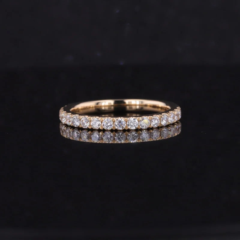 Wedding Band | Half Eternity Diamond (Solid gold) | Lady Estere Jewellery | Worldwide 14K 18K Solid Gold Lab-Grown Moissanite White Yellow