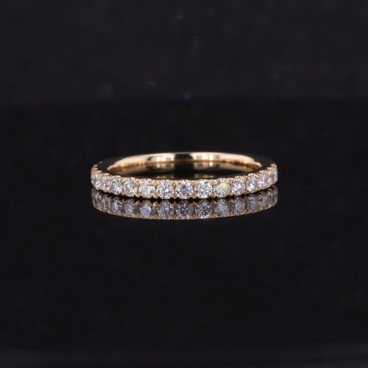 Wedding Band | Half Eternity Diamond (Solid gold) | Lady Estere Jewellery | Worldwide 14K 18K Solid Gold Lab-Grown Moissanite White Yellow