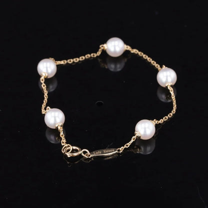 Wedding pearl jewellery set | Lady Estere Jewellery | Worldwide Shipping 14K 18K Solid Gold Lab-Grown Diamond Moissanite White Yellow Rose