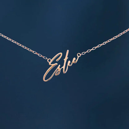 Word | Personalized Name Necklace (Solid Gold) Lady Estere Jewellery Worldwide 14K 18K Solid Gold Lab-Grown Diamond Moissanite White Yellow