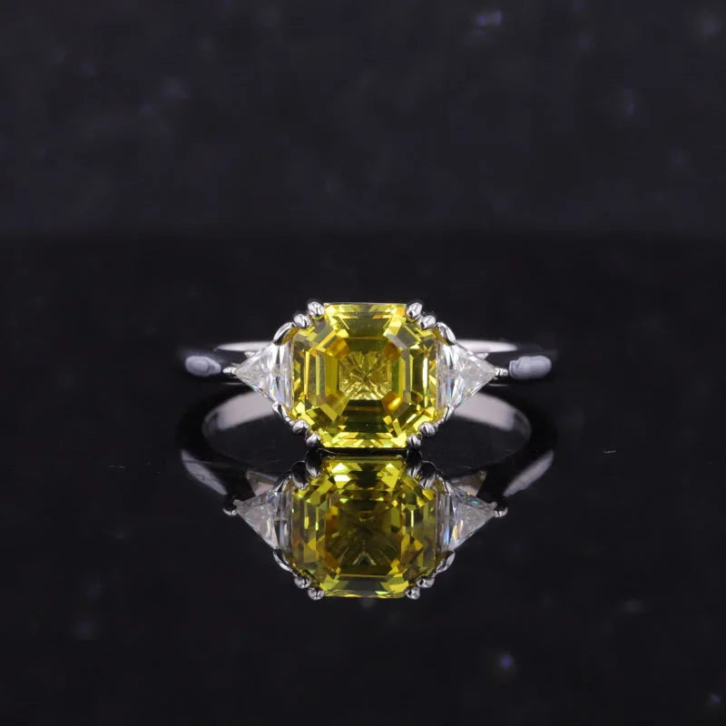 Asscher cut 2025 yellow sapphire