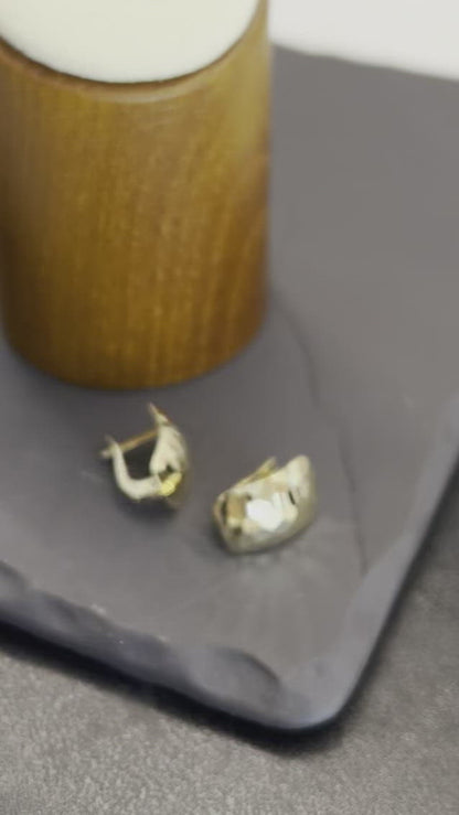 Honeycomb | Post & Clip Earring (Solid Gold)