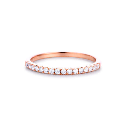 Constance | 1.5mm Half-Eternity Diamond Ring (Solid Gold)