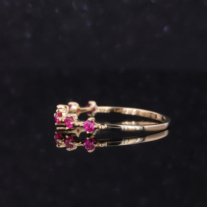 Spacer+ | Sapphire or Ruby Pinky Ring (Solid Gold)